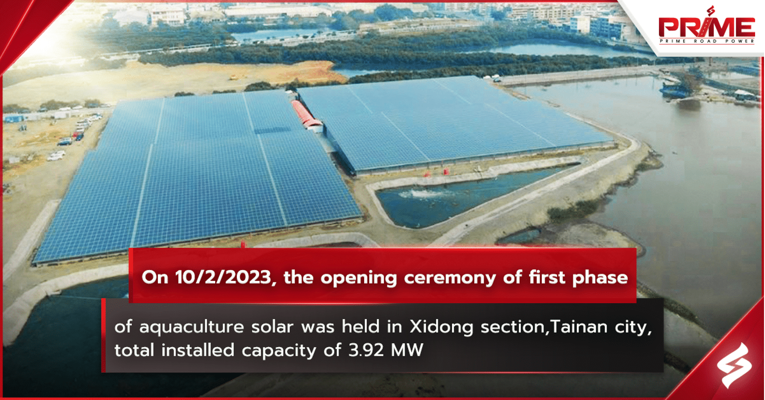 PRIME opening of the first phase of solar power plant in Taiwan
